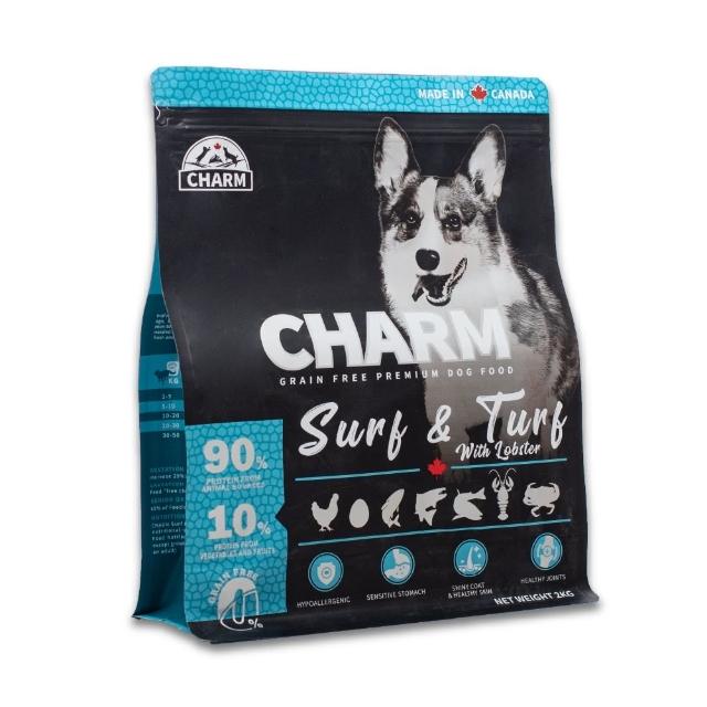 【CHARM 野性魅力】海陸龍蝦盛宴犬2kg(無穀、犬飼料、犬乾糧)