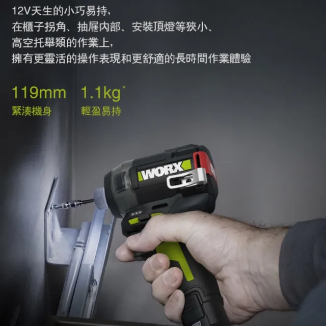 【WORX 威克士】12V 50Nm 無刷油壓降噪起子機(WU138)