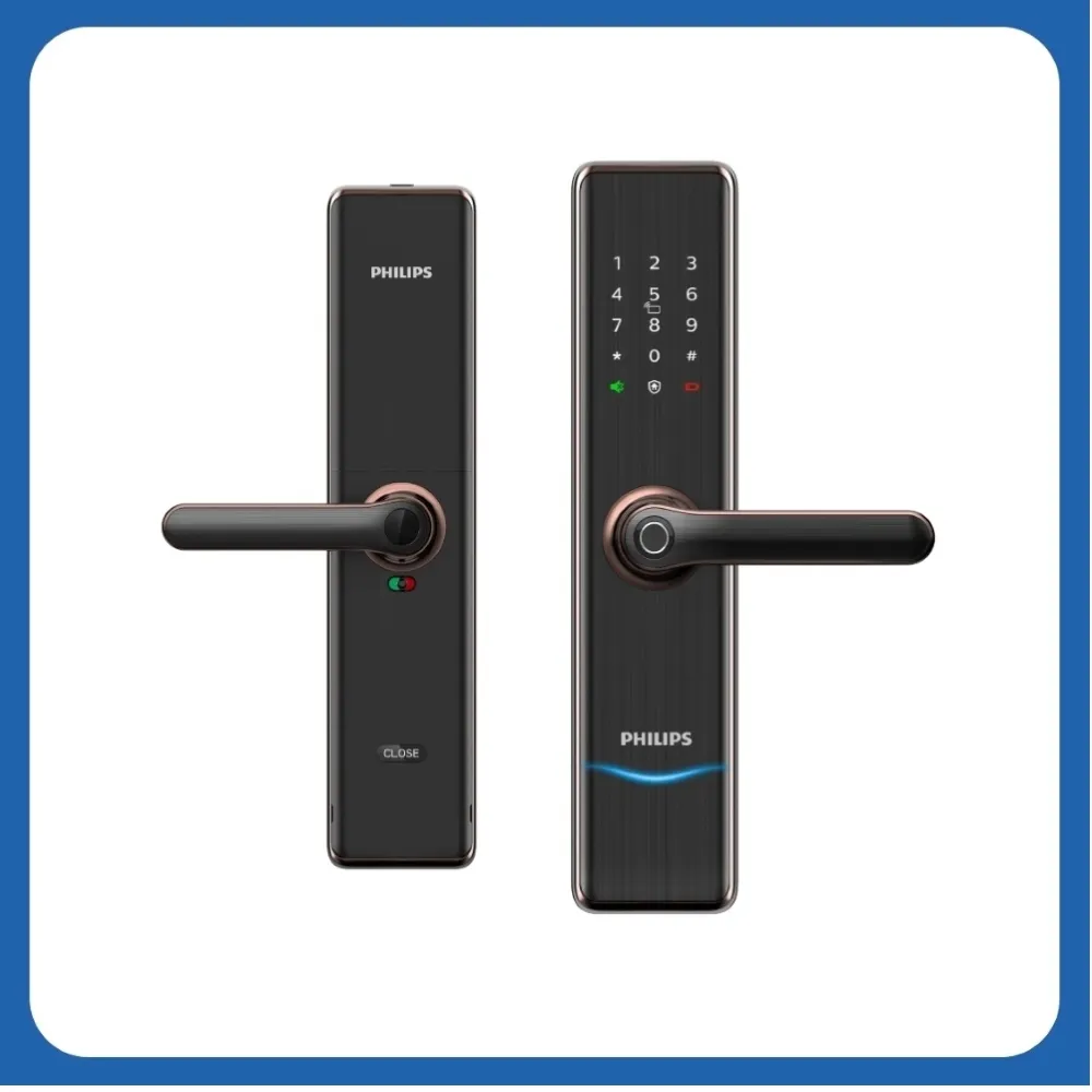 Philips 飛利浦】7300 五合一把手式智能門鎖/電子鎖(指紋│卡片│密碼│鑰匙│WIFI 含安裝) - momo購物網-  好評推薦-2026年1月