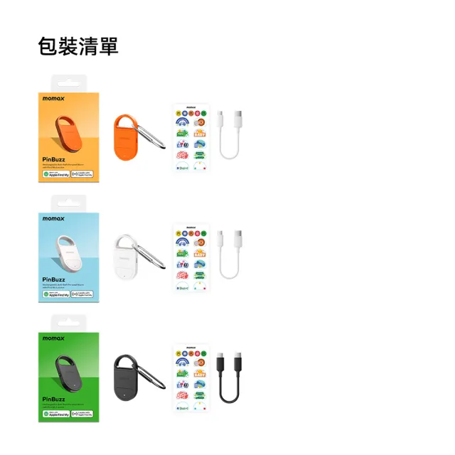 【Momax】PinBuzz 可充電防盜個人警報器 Find My 全球防丟器(僅兼容Apple設備)