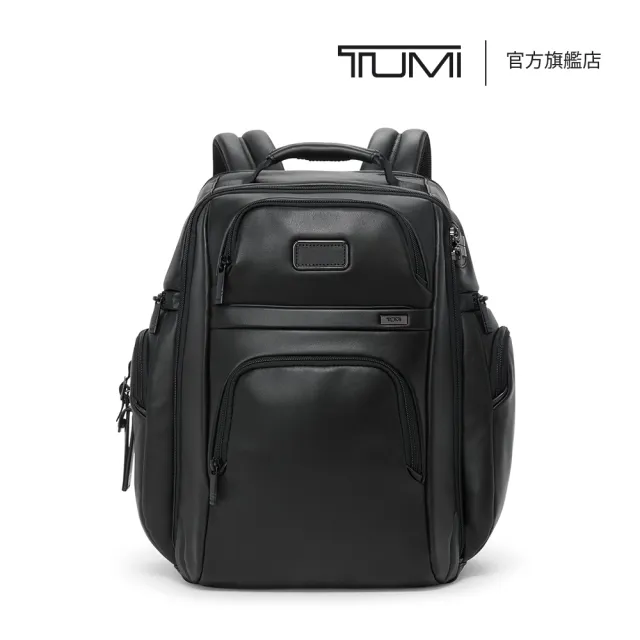 【TUMI】Alpha Brief Pack 15 吋筆電皮革商務後背包 - 黑色(TUMI 官方旗艦店)