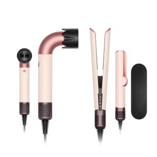 【dyson 戴森】HD17 精準造型 輕量吹風機 + HT01 二合一吹風直髮器/離子夾 (粉霧玫瑰) 超值組