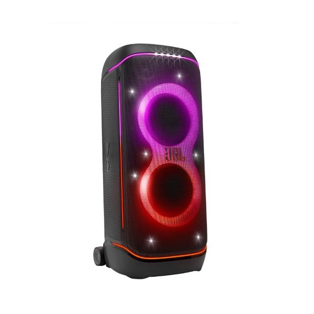 JBL PARTYBOX 720 JBL PARTYBOX 720 是一款黑色系的攜帶型多媒體喇叭,具備 ALL IN ONE 功能,支援藍芽連線,防潑水設計,適合室內外使用。產品尺寸為 416 x 942 x 406 mm,重量 31 公斤,提供高品質音效與穩定效能,並附有 NCC 認證碼與 BSMI 許可字號。