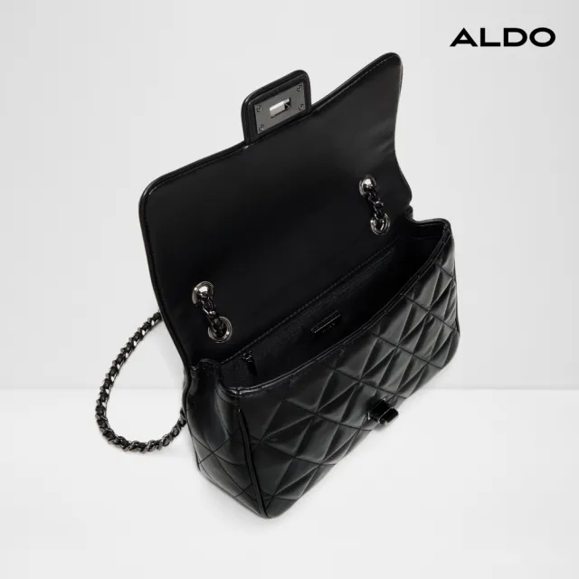 【ALDO】BELLABAG-菱格紋鏈帶肩背包/斜背包(黑色)