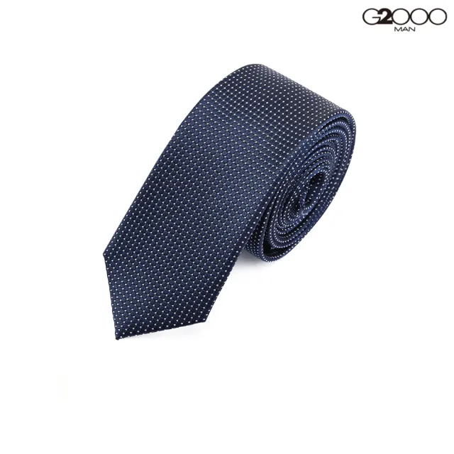 【G2000】男款 時尚絲質暗紋配襯領帶-烏賊墨水色(5110026079)  面試 職場 通勤穿搭 父親節禮物