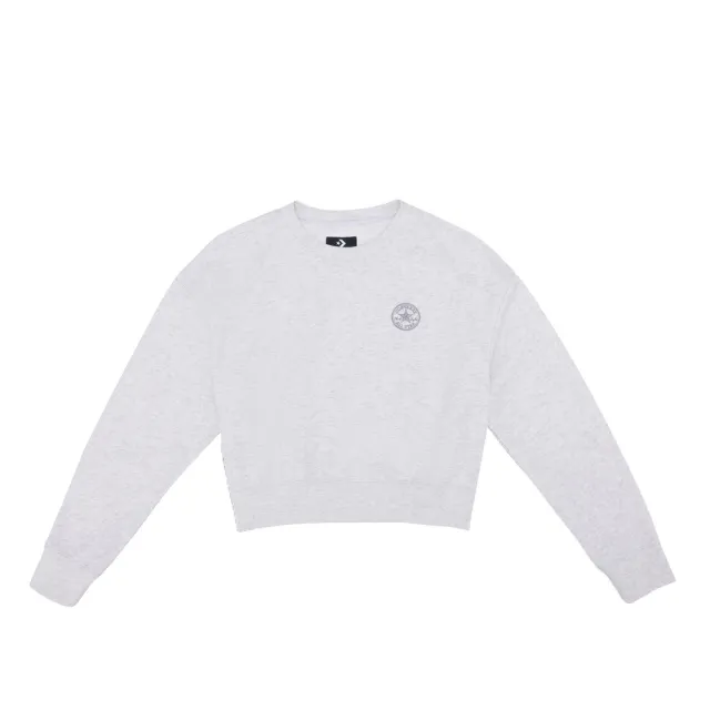 【CONVERSE】長袖 大學T 衛衣 女上衣 FRENCH TERRY LOOSE FLEECE LT RETRO(WCH723-GGN)