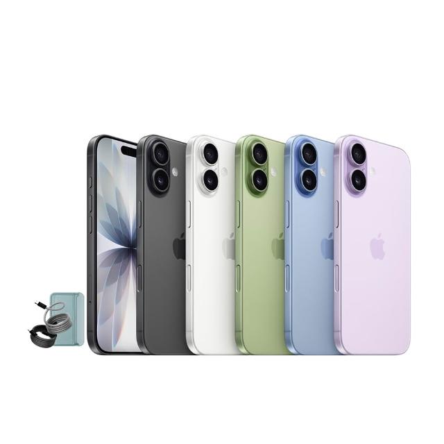 【Apple】iPhone 17(256G/6.3吋)(磁吸皮革支架+編織線組)