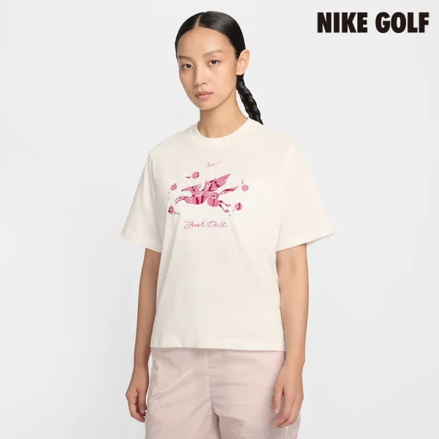【NIKE GOLF】Nike 女款 Dri-FIT 短袖網球 T 恤 米色(IQ3835-133)