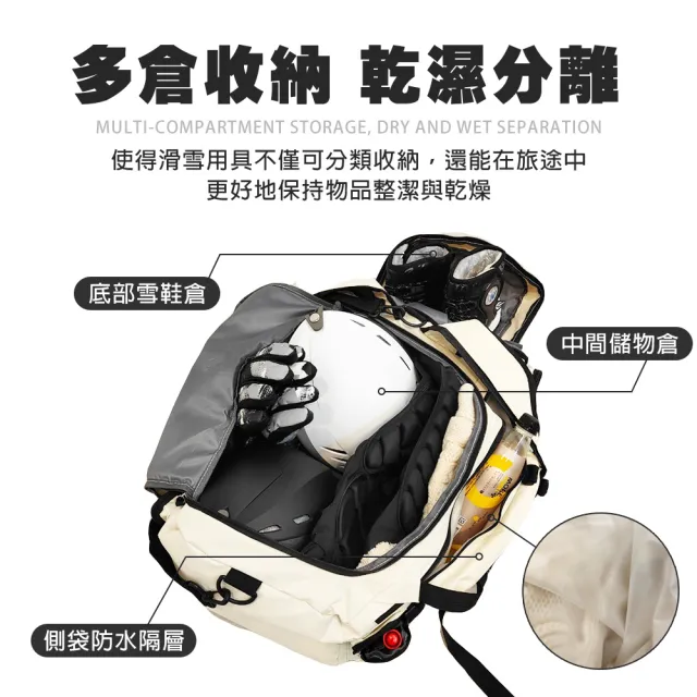【TAS 極限運動】運動後背包 55L大容量(滑雪裝備包 瑜伽包 運動包 大容量收納包 健身包 旅行包)