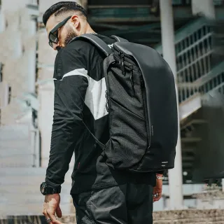 【KEDDY】雙11 質感後背包-大容量後背包-電腦筆電包-雙肩包-防潑水-休閒男生包-輕旅行背包-黑色 