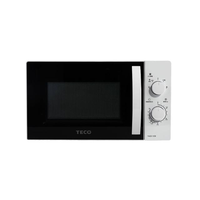  TECO東元 YM2012CB 20L 機械式轉盤微波爐，採用微波加熱方式，提供簡單易用的解凍與定時功能。爐內轉盤設計確保食物均勻加熱，本體尺寸寬440 x 深359 x 高259 mm，重量僅10.6 kg，適合小型廚房使用。110V 電壓、1050W 功率，BSMI認證 T31303，產地中國，正常使用保固1年。以上規格以實際出貨為準，輕鬆滿足日常加熱需求！ 