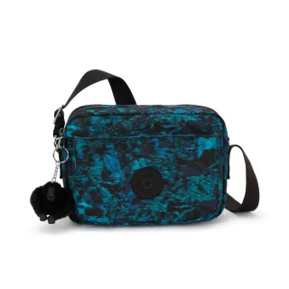 【KIPLING官方旗艦館】珊瑚藍綠多層隨身斜背包-ABANU M