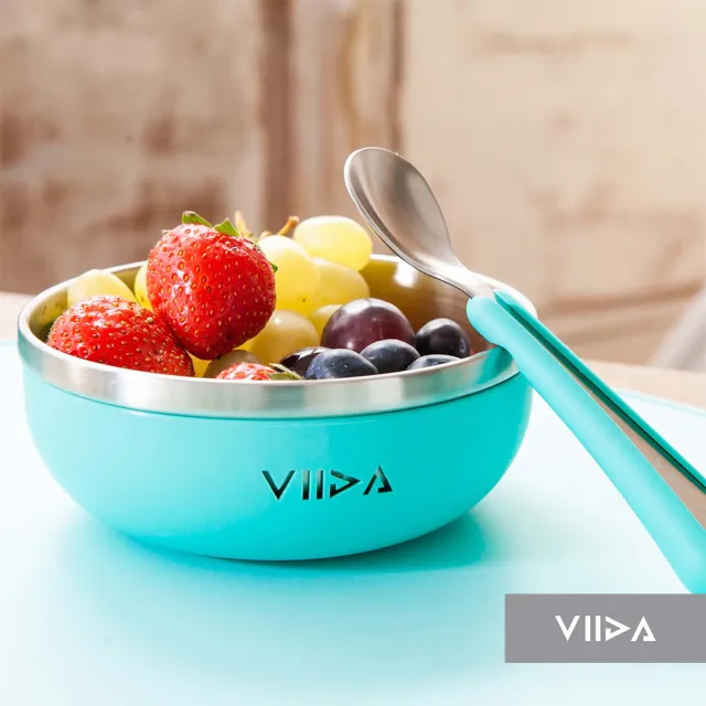 【VIIDA】Souffle 抗菌不鏽鋼餐碗(台灣製/兒童餐碗/三色碗/寶寶餐具/抗菌餐碗/學習餐碗)