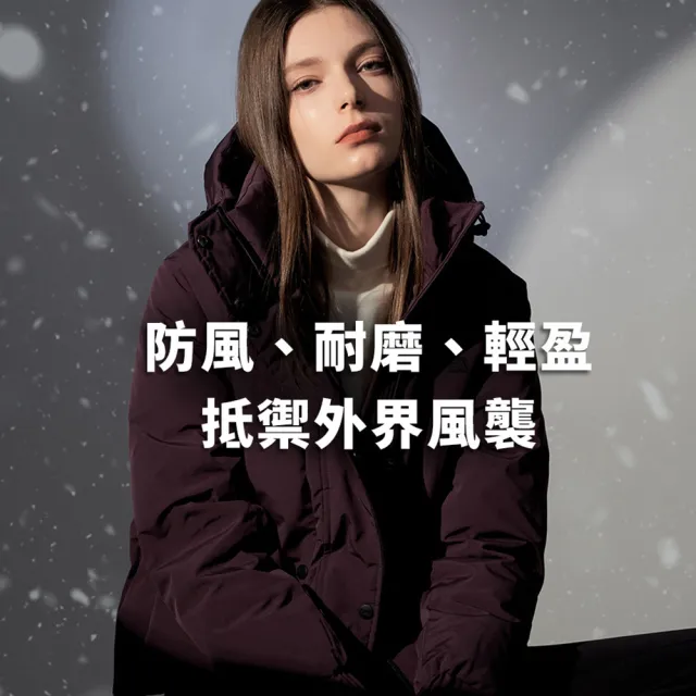 【ELLE ACTIVE】女款 90%高含絨極暖鎖溫羽絨外套-深藍色(EA25A1W6702-39)