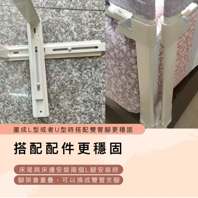 Mommywant 安全護欄雙管L支架｜(床欄雙管腳/安全護欄專用/床圍欄/床欄護欄) - momo購物網 - 好評推薦 -2026年6月