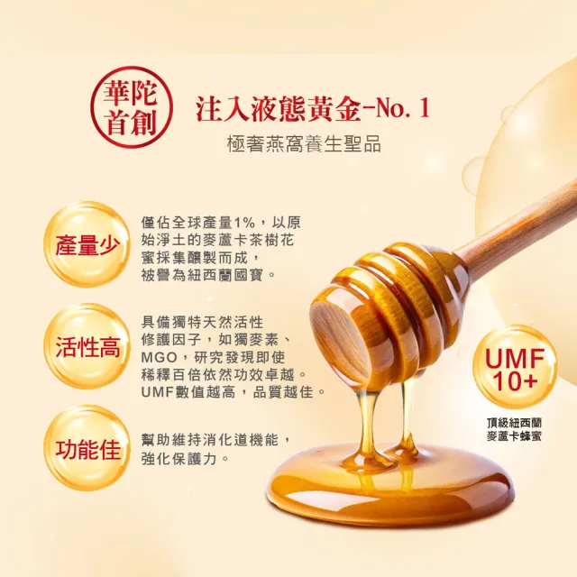 【華陀扶元堂】華陀富貴麥蘆卡極飲綻燕窩禮盒 (60g/6入) - 林心如代言/禮盒/年節禮盒/新品上市中秋禮盒