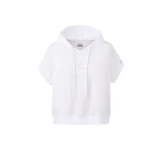 【FILA】女短袖連帽T恤-白色 5TEA-1316-WT