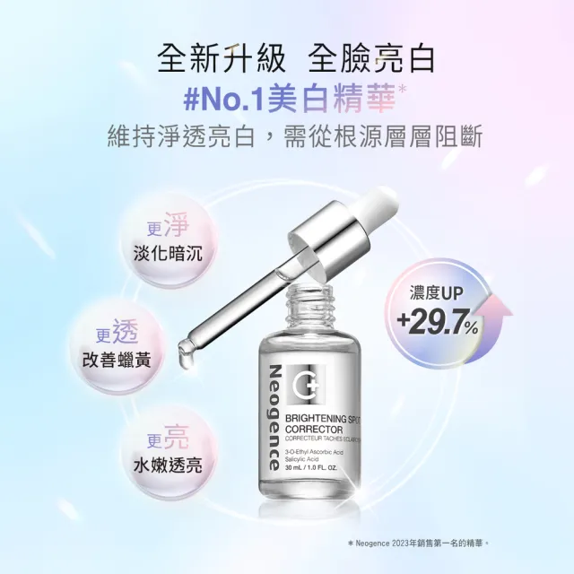 【Neogence 霓淨思】新版 極透光亮白淡斑精華30ml