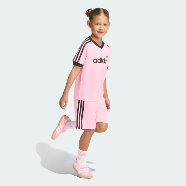 【adidas 愛迪達】運動套裝 短袖/短褲 童裝 - Originals KD3318