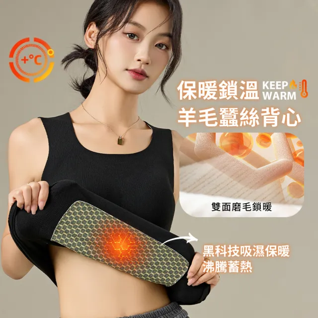【Chic Chic 琪琪】3件組-輕量薄暖棉磨毛發熱衣(經典圓領/保暖衣/微磨毛/羊毛發熱背心/女發熱衣)