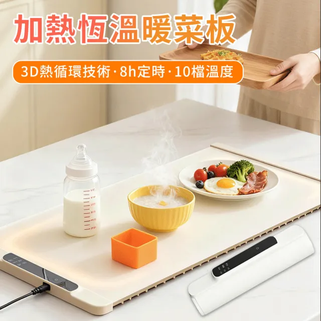 Kolim 多功能加熱恆溫大容量暖菜板 加熱杯墊 熱菜板 保溫保鮮墊 暖菜寶 10檔調節 90*38cm