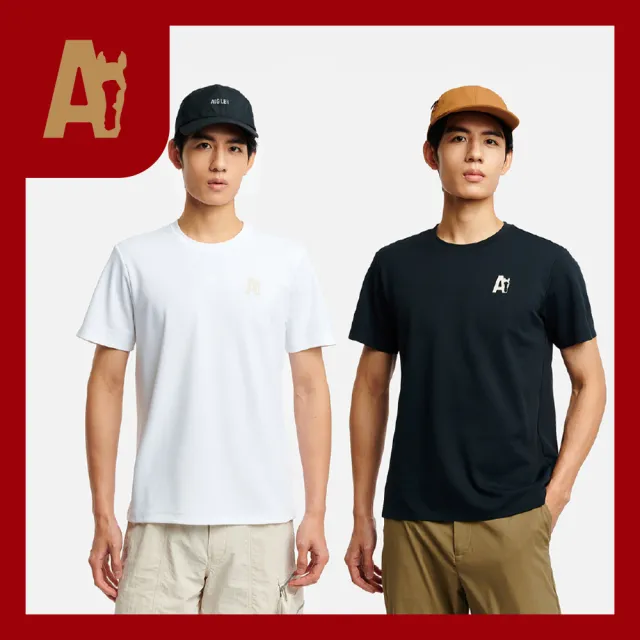 【AIGLE】男 抗UV快乾短袖T恤|AG-6P133(馬年限定款 抗UV 防曬 男 上衣 男 T恤 吸濕快乾)
