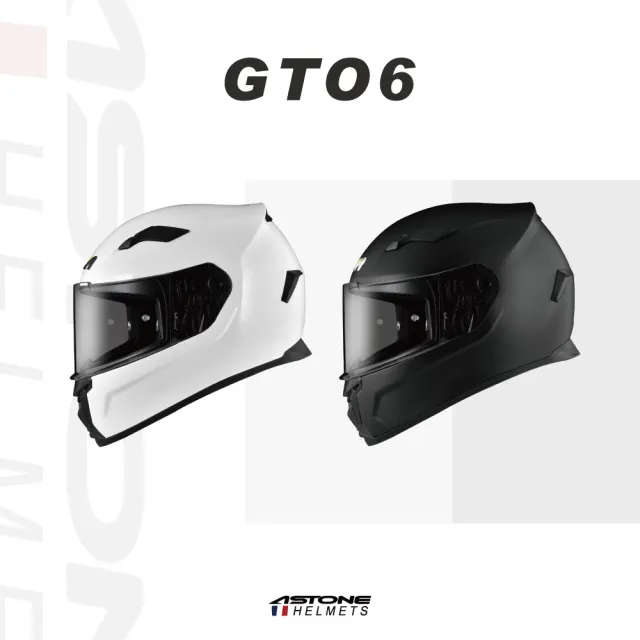【ASTONE】官方直營-GTO6 素色 全罩式安全帽 秋冬新款全罩式(平黑 白色)