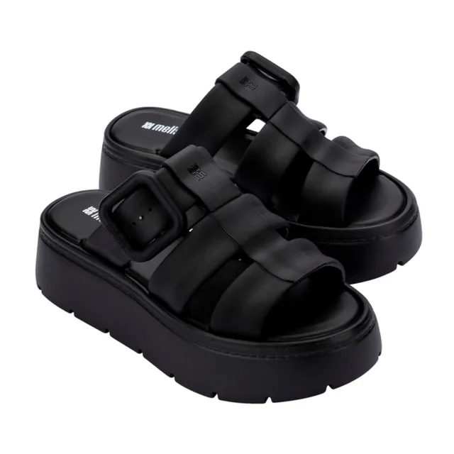 【Melissa】雲朵羅馬T字後底涼鞋(黑色)