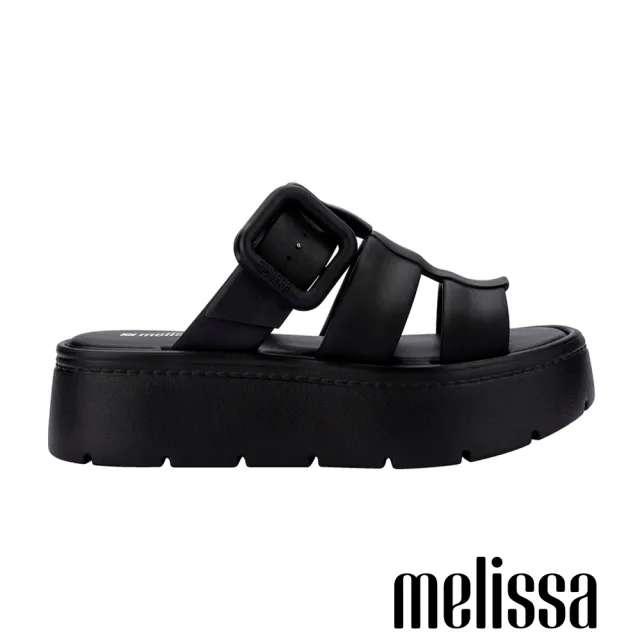 【Melissa】雲朵羅馬T字後底涼鞋(黑色)