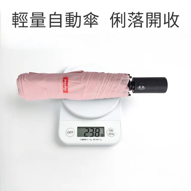【雨傘王】BigRed太好收 自動傘 瞬收 易折傘布 防回彈 折疊傘  防潑水 快乾 輕量 1人撐(終身免費維修)