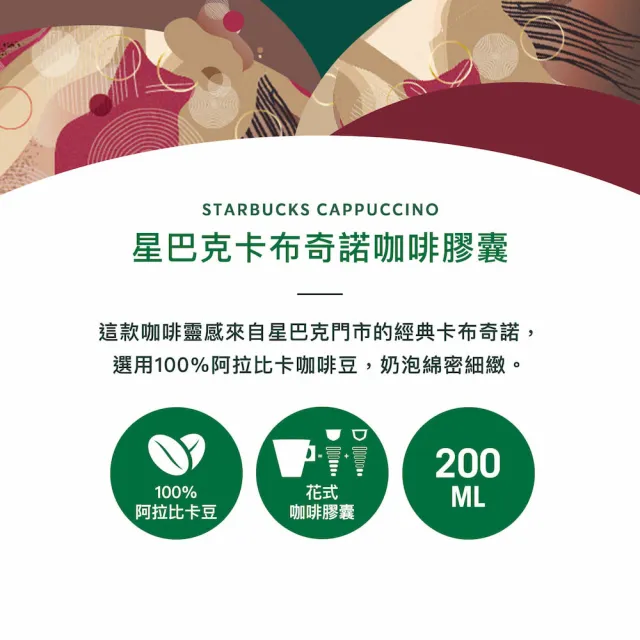 【NESCAFE Dolce Gusto】STARBUCKS 星巴克卡布奇諾膠囊12顆x3盒