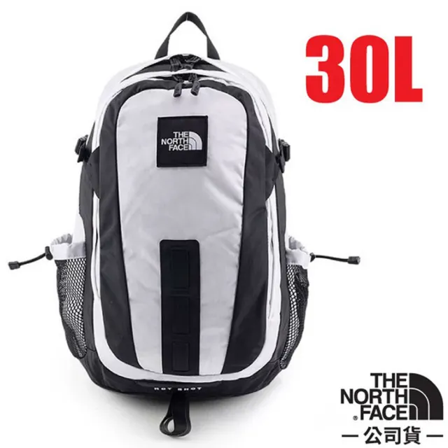 【The North Face】HOT SHOT 抗撕裂抗震多功能後背包30L(15吋筆電).通勤書包/ 3KYJ-LA9 雪峰白