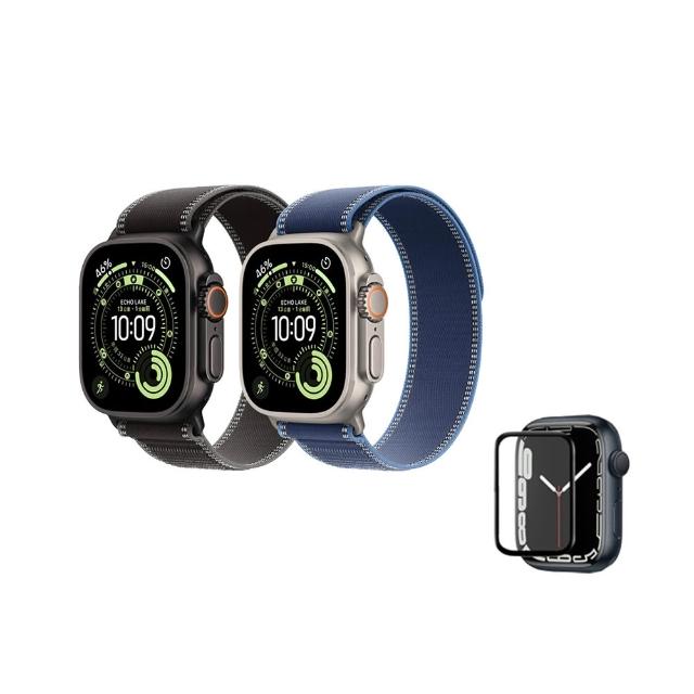 鋼化保貼組【Apple】Apple Watch Ultra3 2025 GPS+行動網路 49mm(鈦金屬錶殼搭配越野錶環)