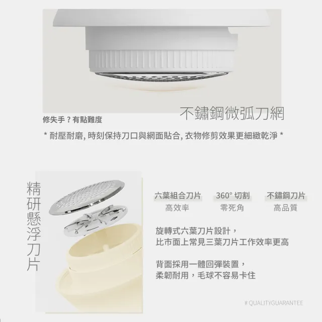 【SOTHING 向物】USB充電照明式毛球修剪器 布丁 贈2入組刀頭(毛球機 毛球器 BT21 BTS)
