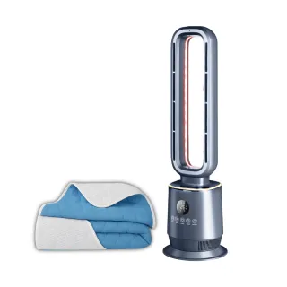 【TECO 東元】無葉式PTC陶瓷溫控暖氣機/電暖器/電暖爐(XYFYN3009CBB附石墨烯機能被)