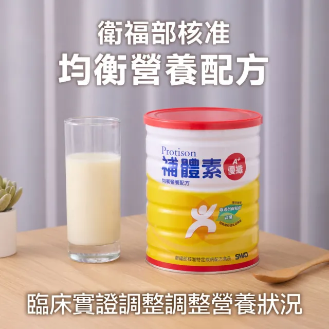 【補體素】優纖A+ 900公克 均衡營養配方、口飲/管灌適用、可當作唯一營養來源(陳美鳳推薦)