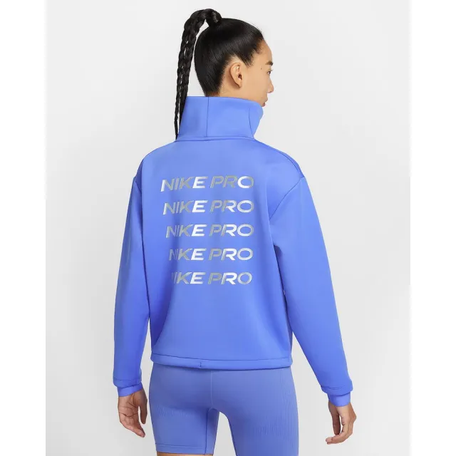 【NIKE 耐吉】半開襟上衣 女 AS W NP FLC CROP HZ GCEL 運動 休閒 速乾 寬鬆 紫 (IQ3947570)
