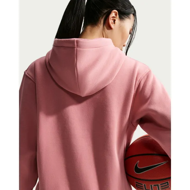 【NIKE 耐吉】連帽上衣 女 AS U NK SABRINA HOODIE 運動 休閒 莎賓娜 寬鬆 刷毛 帽T 粉 (FJ4450618)