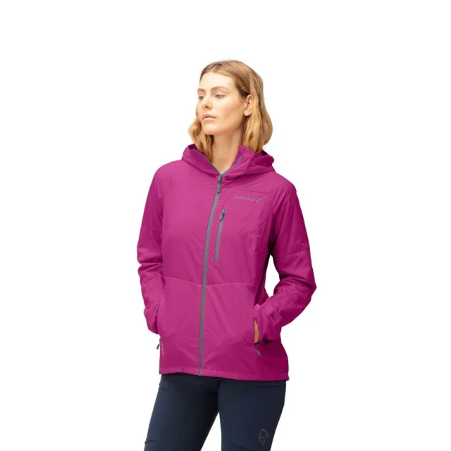 【NORRONA】lyngen Alpha100 連帽外套 女款 紫紅色