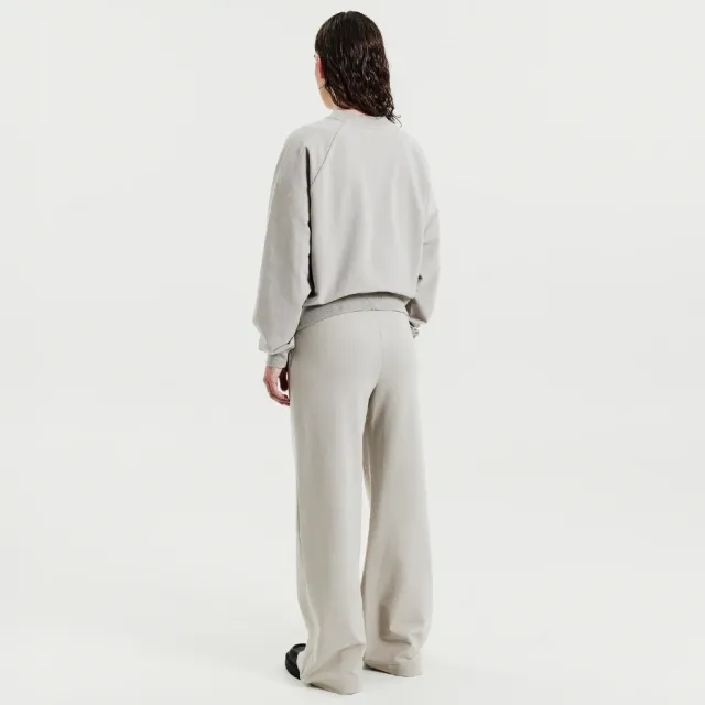 【Bread & Boxers】女用寬鬆短版休閒衛衣 煙燻灰/米灰