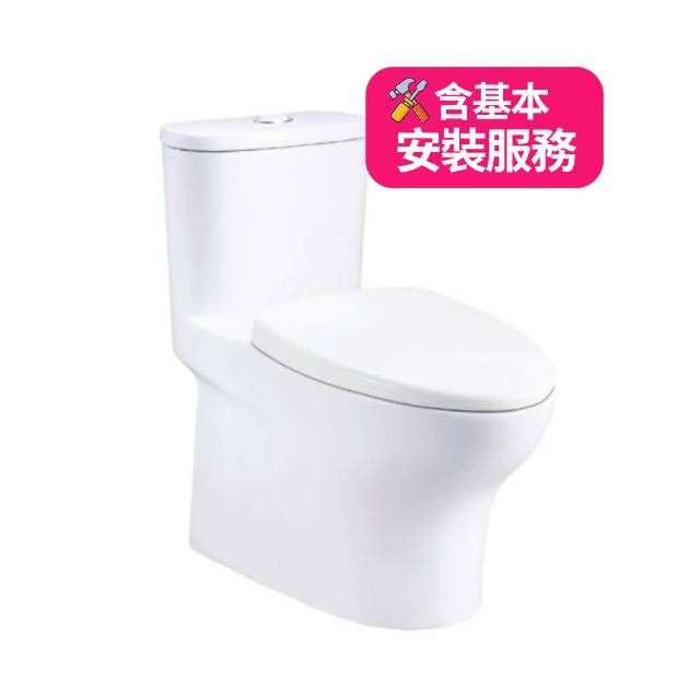 【CAESAR 凱撒衛浴】二段式省水單體馬桶/管距40(CF1494 基本安裝)