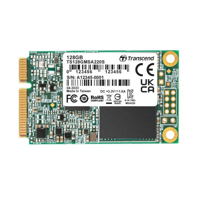 【Transcend 創見】MSA220S 128GB mSATA SATA III SSD固態硬碟(TS128GMSA220S)