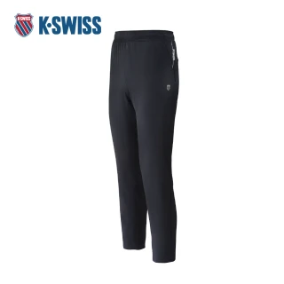 【K-SWISS】吸排運動長褲 24SS PF WOVN PANTS 2 吸濕快乾 修身 男款 黑 1010242-008