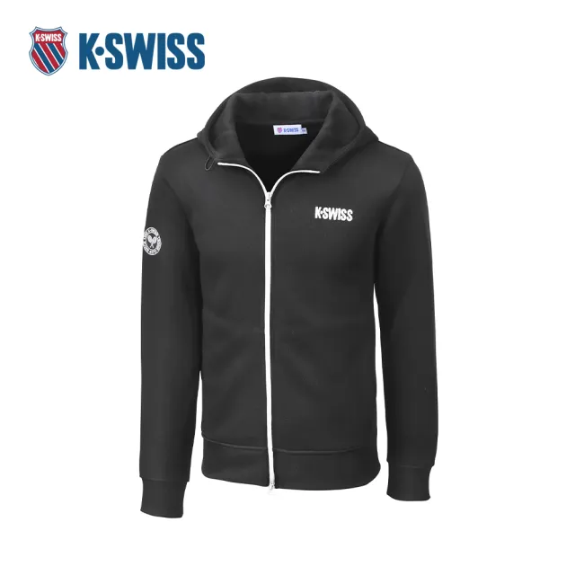 【K-SWISS】運動外套 TW HOODIE JACKET 連帽 拉鍊 女款 黑色 1912503-001