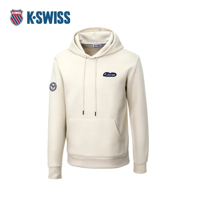 【K-SWISS】連帽長袖 TW HOODIE 2 帽T 口袋 女款 米白色 1912497-026
