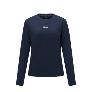 【K-SWISS】運動長袖 W SILKY TECH LS TEE 圓領 女款 深藍色 1912109-014
