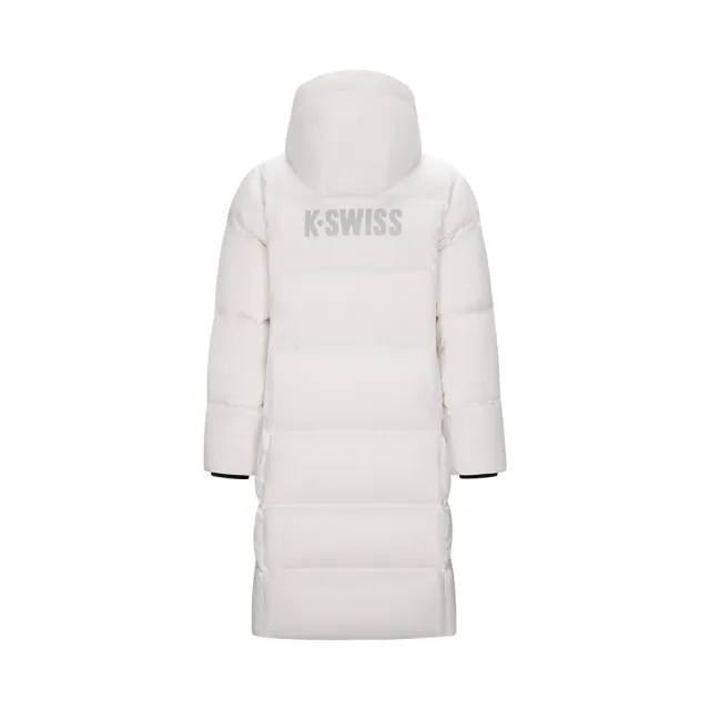 【K-SWISS】長版羽絨外套 WS LONG DOWN JKT 保暖 鵝絨 女款 白色 1912152-101