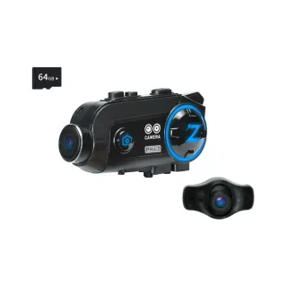 【Philo 飛樂】Z2 dual雙錄版 前後雙鏡頭安全帽藍芽行車紀錄器 3000mAh/安全帽藍芽耳機/贈64G