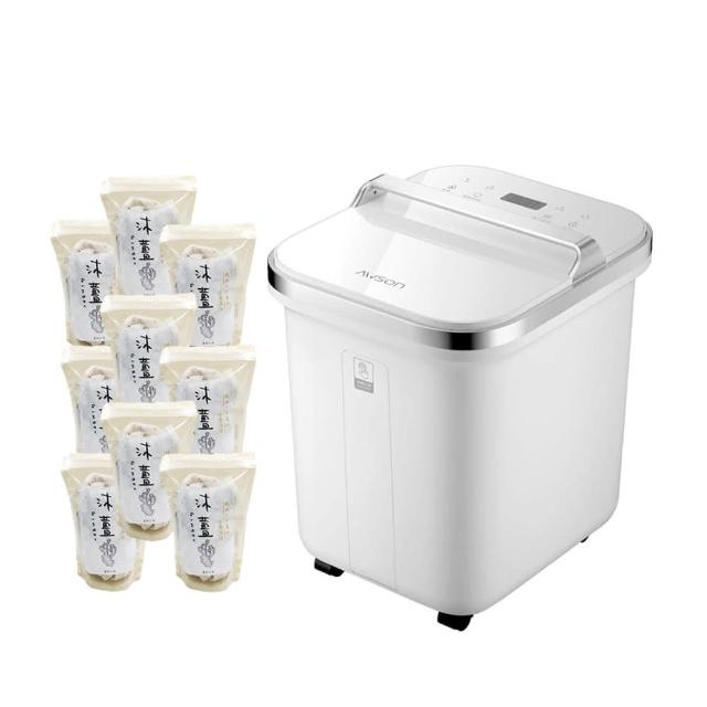 【日本AWSON】全自動電動滾輪高桶泡腳機/足浴機/AFM-810噴淋式SPA/泡腳包組合(9包共63入)