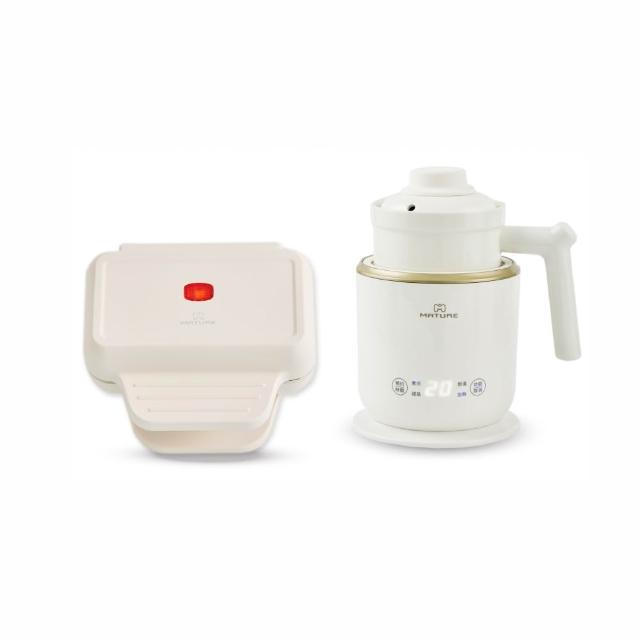 【MATURE 美萃】MINI食光陶瓷熱壓機 CY-1627 + 剛剛好陶瓷電煮鍋 CY-1626